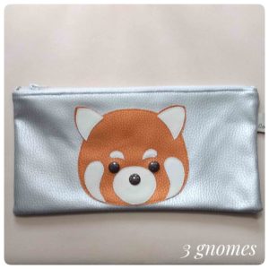 Maxi trousse panda roux, argent